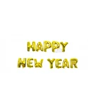 Фолиеви балони - Букви Happy new year в златен цвят Фолиеви балони - Букви Happy new year в златен цвят