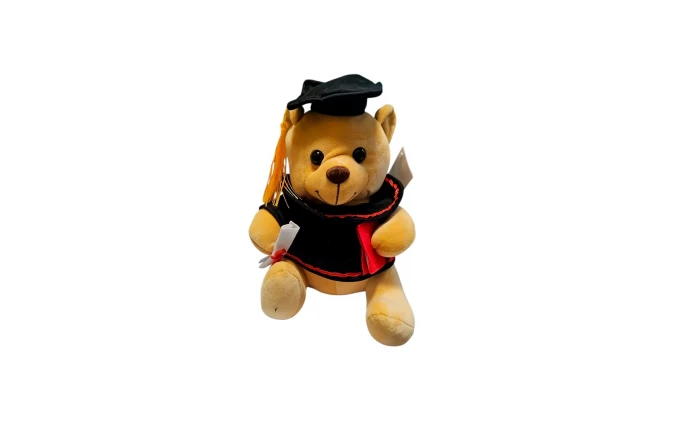 Плюшено мече абитуриент с абсолвентска шапка 25 см