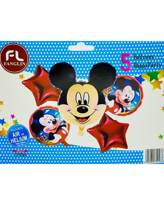 Парти сет от балони с Мики Маус - 5бр