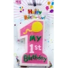 Розова свещ - First Birthday