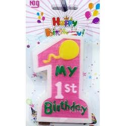Розова свещ - First Birthday