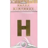 Парти украса - банер Happy Birthday в розов цвят