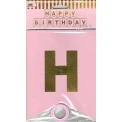 Парти украса - банер Happy Birthday в розов цвят