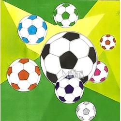 Парти салфетки с футболни топки - 20бр