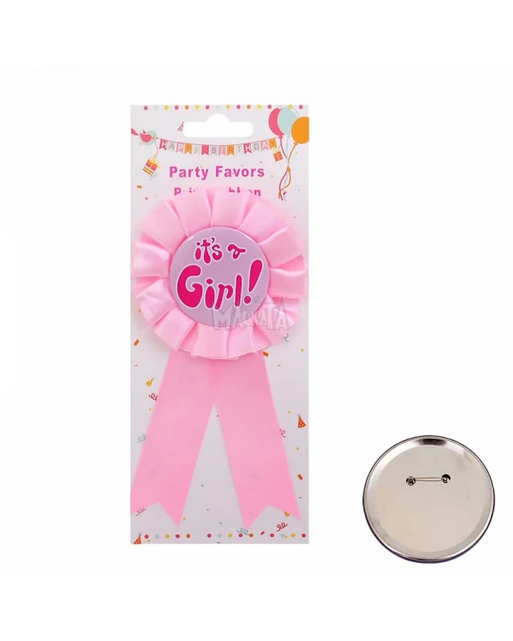 Значка розетка It`s a girl
