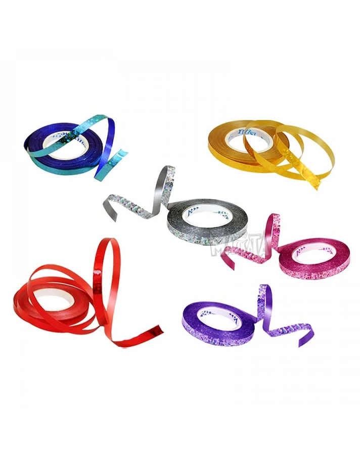 Хартиена лъскава лента за декорации и балони 10м