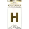 Парти украса - банер Happy Birthday в бял цвят