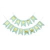 Парти украса - малък банер Happy Birthday в цвят мента