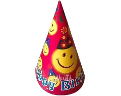 Парти шапка - Happy Birthday - 5бр