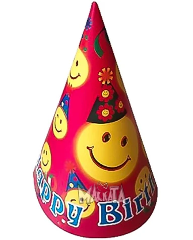 Парти шапка - Happy Birthday - 5бр