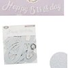 Парти украса - банер Happy Birthday с брокат