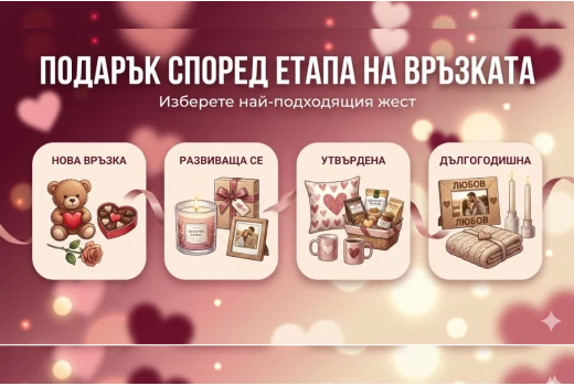 Как да изберем перфектния подарък според етапа на връзката ни