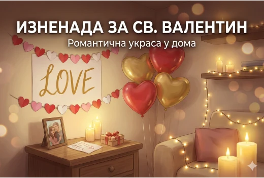 Как да изненадате любимия човек с красива украса за Св. Валентин