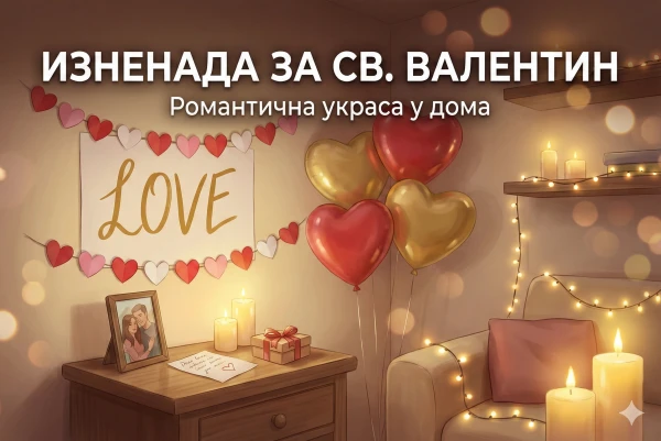 Как да изненадате любимия човек с красива украса за Св. Валентин