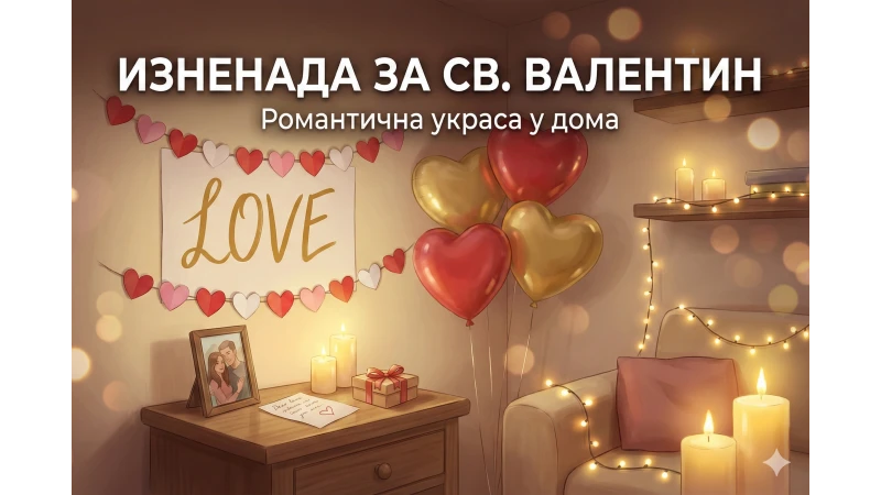 Как да изненадате любимия човек с красива украса за Св. Валентин