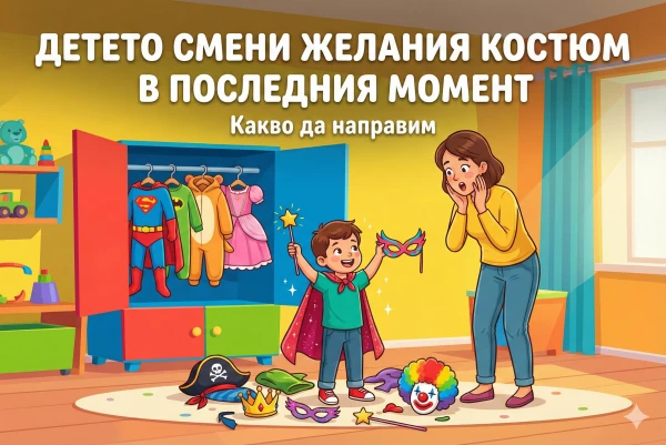 Какво да направите, ако детето си смени мнението за костюма в последния момент