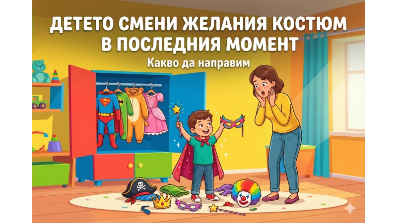 Какво да направите, ако детето си смени мнението за костюма в последния момент