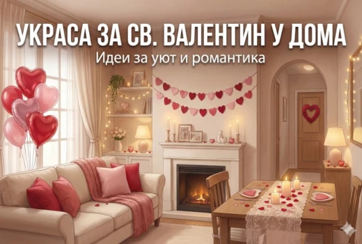 Как да украсим дома за Свети Валентин