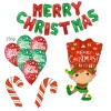 Комплект коледна украса Merry Christmas с балони елф и бастунчета