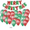 Комплект коледна украса Merry Christmas с 25 червени и зелени балона